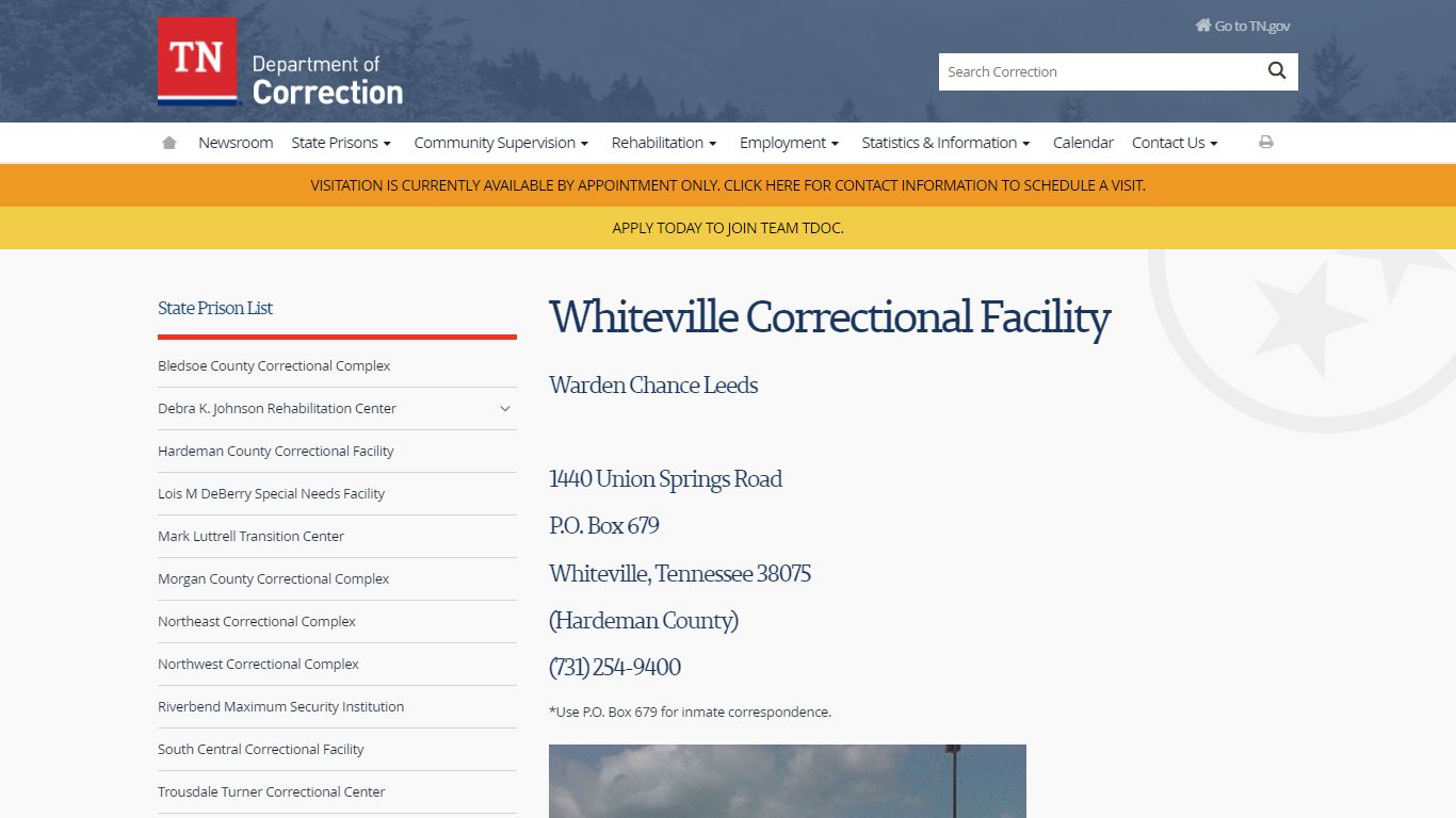 Whiteville Correctional Facility - Tennessee